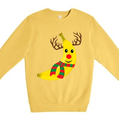 Banana Lover Xmas Gift Ugly Banana Christmas Sweater Premium Crewneck Sweatshirt