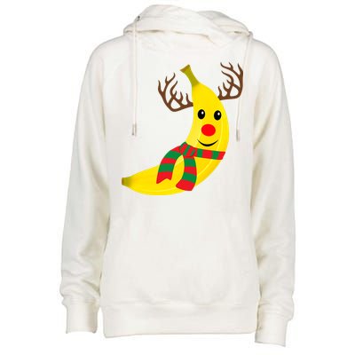 Banana Lover Xmas Gift Ugly Banana Christmas Sweater Womens Funnel Neck Pullover Hood
