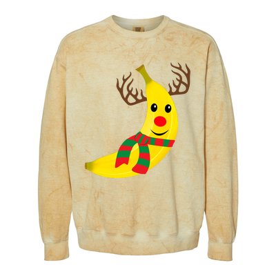 Banana Lover Xmas Gift Ugly Banana Christmas Sweater Colorblast Crewneck Sweatshirt