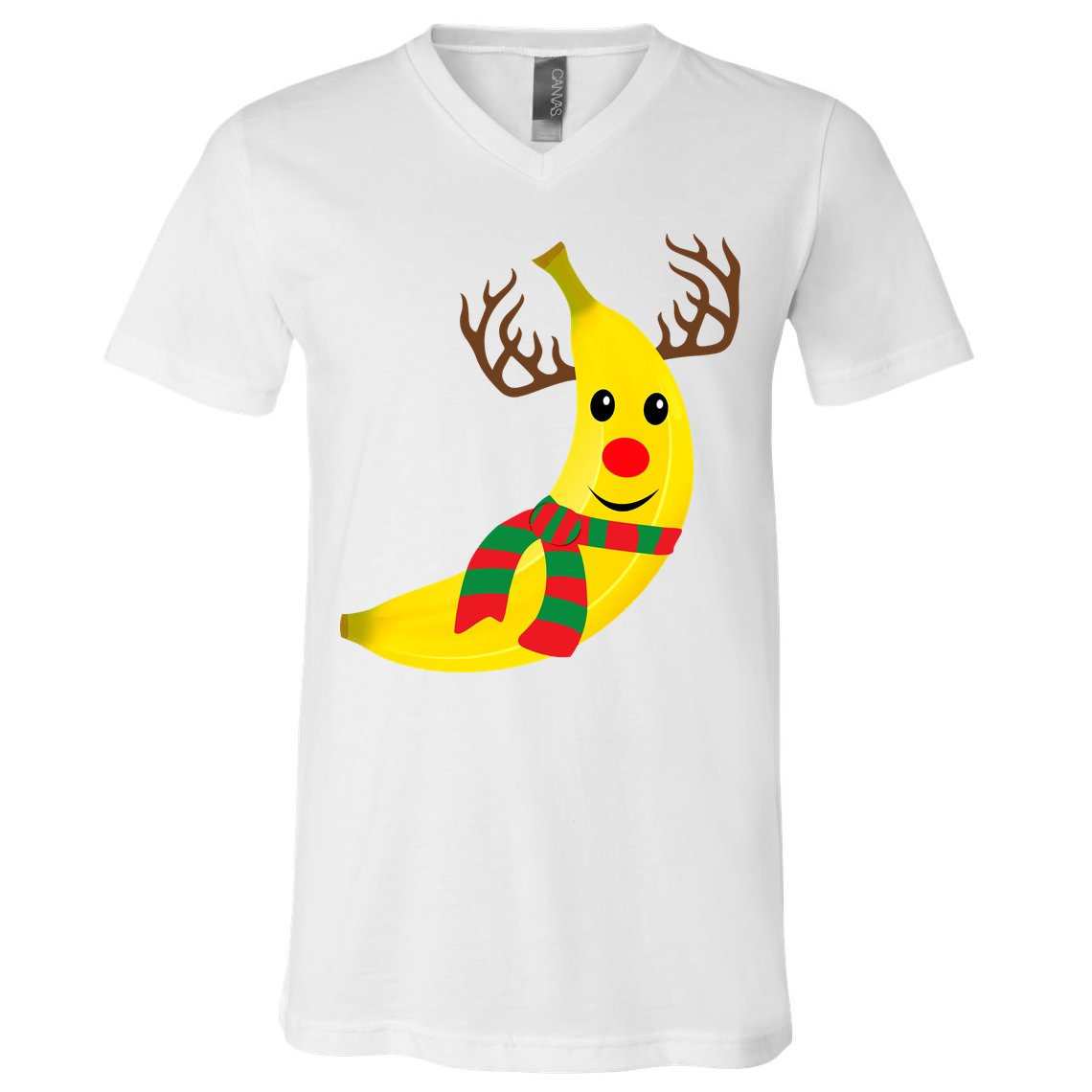 Banana Lover Xmas Gift Ugly Banana Christmas Sweater V-Neck T-Shirt