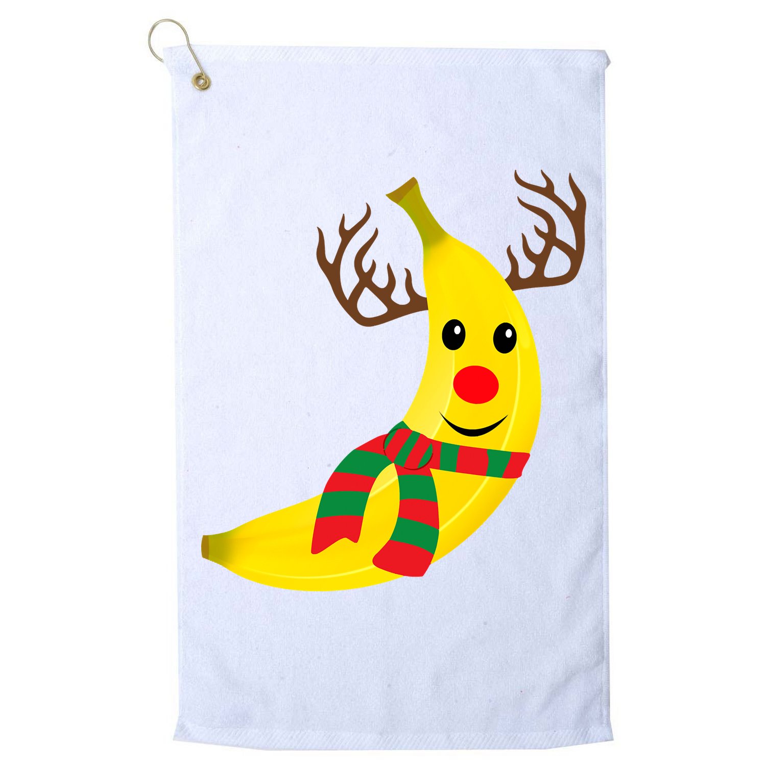 Banana Lover Xmas Gift Ugly Banana Christmas Sweater Golf Towel