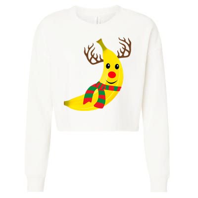 Banana Lover Xmas Gift Ugly Banana Christmas Sweater Cropped Pullover Crew