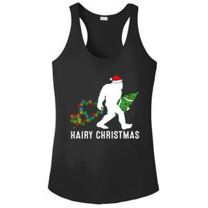 Bigfoot Lover Xmas Lighting Santa Bigfoot Hairy Christmas Gift Ladies PosiCharge Competitor Racerback Tank