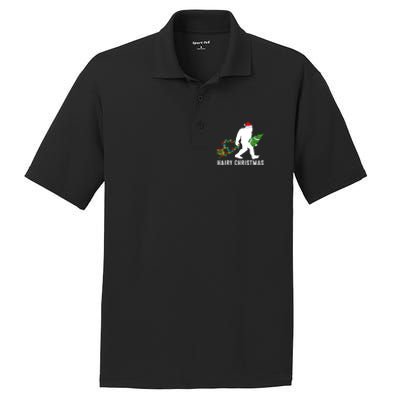 Bigfoot Lover Xmas Lighting Santa Bigfoot Hairy Christmas Gift PosiCharge RacerMesh Polo