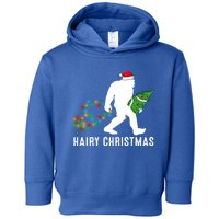 Bigfoot Lover Xmas Lighting Santa Bigfoot Hairy Christmas Gift Toddler Hoodie