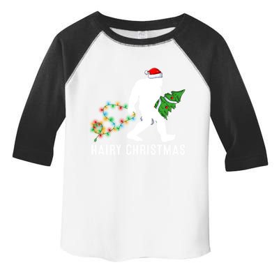 Bigfoot Lover Xmas Lighting Santa Bigfoot Hairy Christmas Gift Toddler Fine Jersey T-Shirt