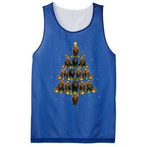 Bear Lover Xmas Tree Lights Santa Bear Christmas Funny Gift Mesh Reversible Basketball Jersey Tank