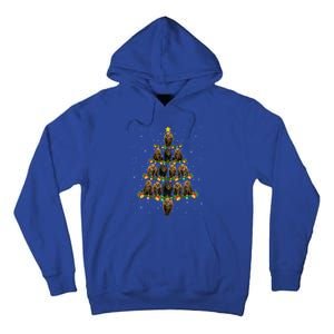 Bear Lover Xmas Tree Lights Santa Bear Christmas Funny Gift Tall Hoodie