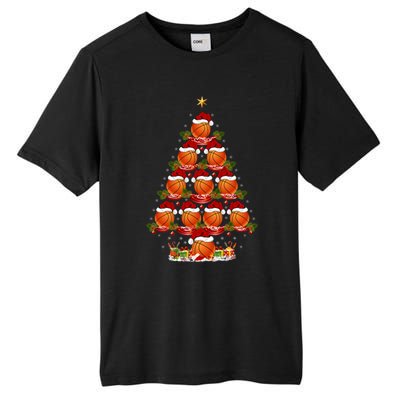 Basketball Lover Xmas Holiday Basketball Christmas Tree Gift Tall Fusion ChromaSoft Performance T-Shirt