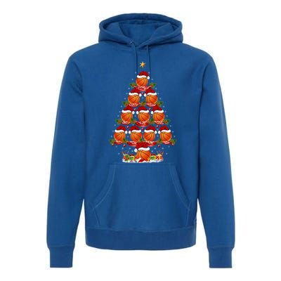 Basketball Lover Xmas Holiday Basketball Christmas Tree Gift Premium Hoodie