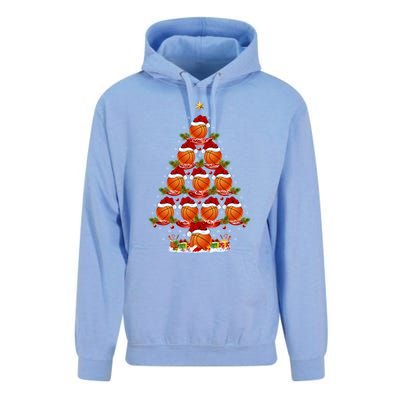 Basketball Lover Xmas Holiday Basketball Christmas Tree Gift Unisex Surf Hoodie