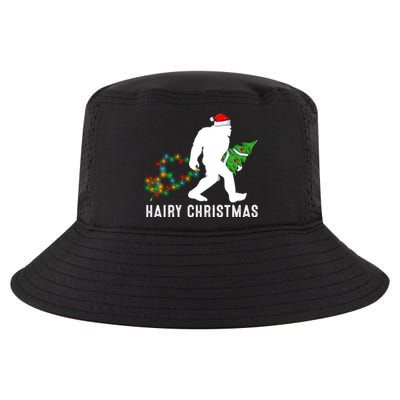 Bigfoot Lover Xmas Lighting Santa Bigfoot Hairy Christmas Gift Cool Comfort Performance Bucket Hat