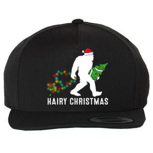 Bigfoot Lover Xmas Lighting Santa Bigfoot Hairy Christmas Gift Wool Snapback Cap