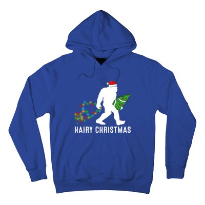 Bigfoot Lover Xmas Lighting Santa Bigfoot Hairy Christmas Gift Hoodie