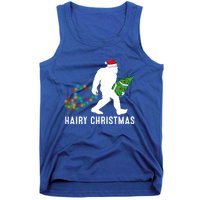 Bigfoot Lover Xmas Lighting Santa Bigfoot Hairy Christmas Gift Tank Top