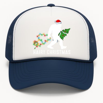 Bigfoot Lover Xmas Lighting Santa Bigfoot Hairy Christmas Gift Trucker Hat