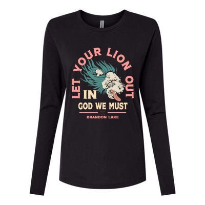 Brandon Let Your Lion Out We Must Merch Lake Womens Cotton Relaxed Long Sleeve T-Shirt