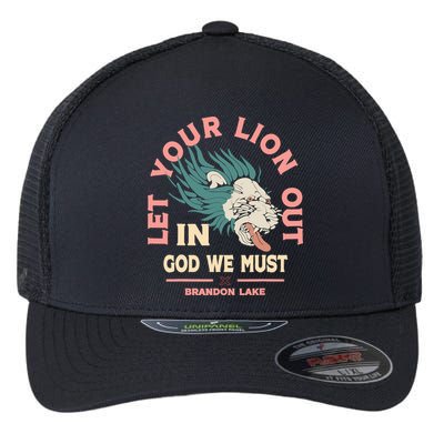 Brandon Let Your Lion Out We Must Merch Lake Flexfit Unipanel Trucker Cap