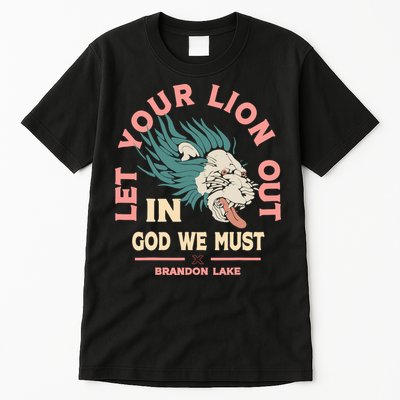 Brandon Let Your Lion Out We Must Merch Lake Tall T-Shirt