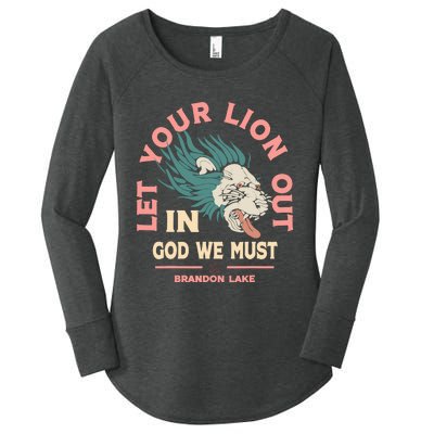 Brandon Let Your Lion Out We Must Merch Lake Women's Perfect Tri Tunic Long Sleeve Shirt