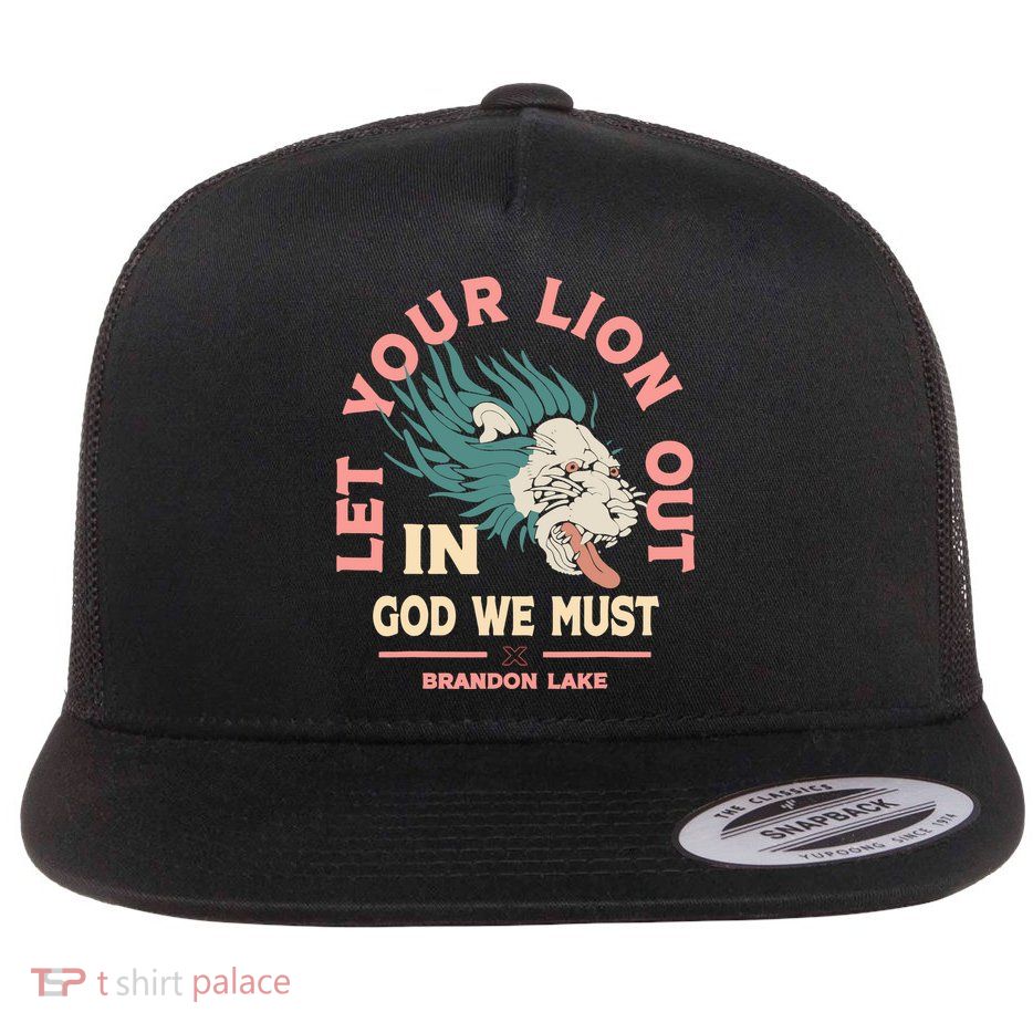 Brandon Let Your Lion Out We Must Merch Lake Flatbill Hat