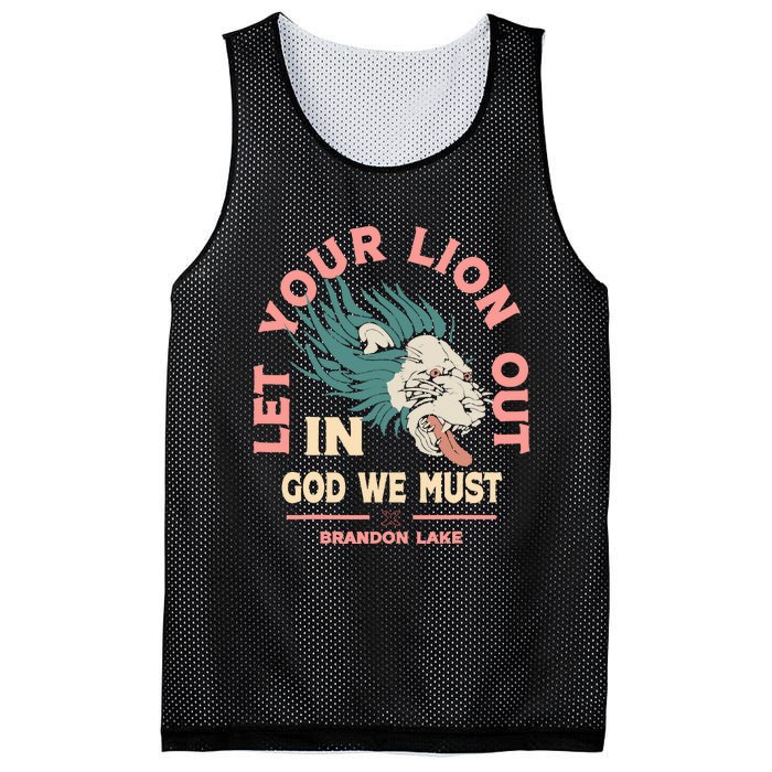 Brandon Let Your Lion Out We Must Merch Lake Mesh Reversible Basketball Jersey Tank