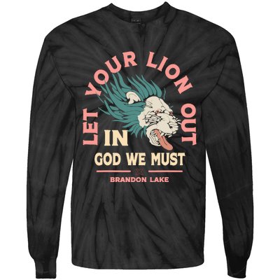 Brandon Let Your Lion Out We Must Merch Lake Tie-Dye Long Sleeve Shirt