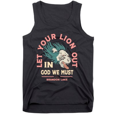 Brandon Let Your Lion Out We Must Merch Lake Tank Top