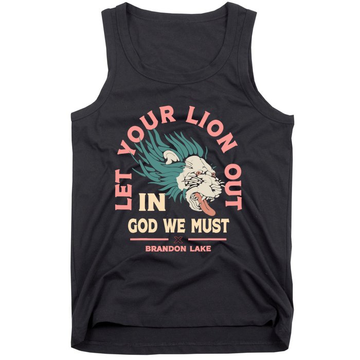 Brandon Let Your Lion Out We Must Merch Lake Tank Top