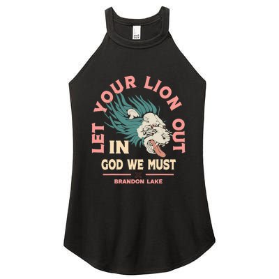 Brandon Let Your Lion Out We Must Merch Lake Women's Perfect Tri Rocker Tank