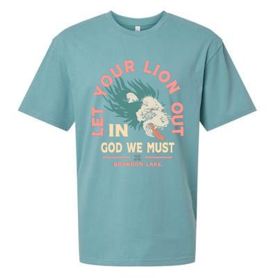 Brandon Let Your Lion Out We Must Merch Lake Sueded Cloud Jersey T-Shirt