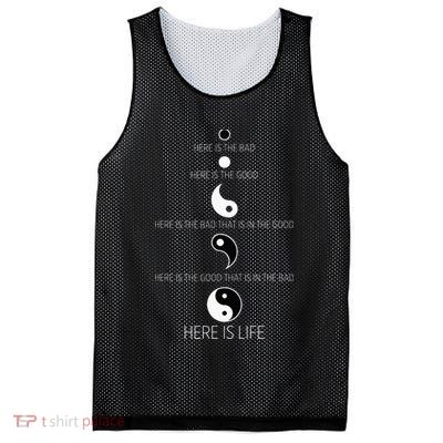 Buddist Life Yin Yang Mesh Reversible Basketball Jersey Tank