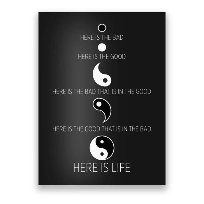 Buddist Life Yin Yang Poster
