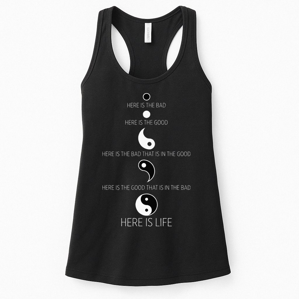 Buddist Life Yin Yang Womens Tank Top