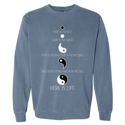 Buddist Life Yin Yang Garment-Dyed Sweatshirt