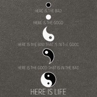 Buddist Life Yin Yang Cotton Canvas Backpack