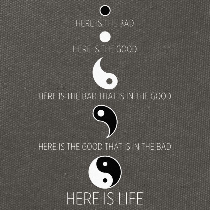 Buddist Life Yin Yang Cotton Canvas Backpack