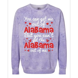 Bama Love You Cant Get The Alabama Out Of Me Colorblast Crewneck Sweatshirt