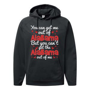 Bama Love You Cant Get The Alabama Out Of Me Performance Fleece Hoodie