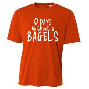 Bagel Lovers Zero Days Without Bagels Funny Baking Gift Cooling Performance Crew T-Shirt