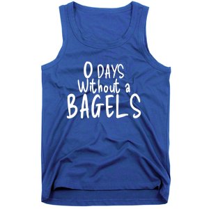 Bagel Lovers Zero Days Without Bagels Funny Baking Gift Tank Top