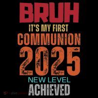 Bruh My 1st First Communion 2025 Video Game Apron