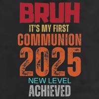 Bruh My 1st First Communion 2025 Video Game Premium Pullover Hoodie