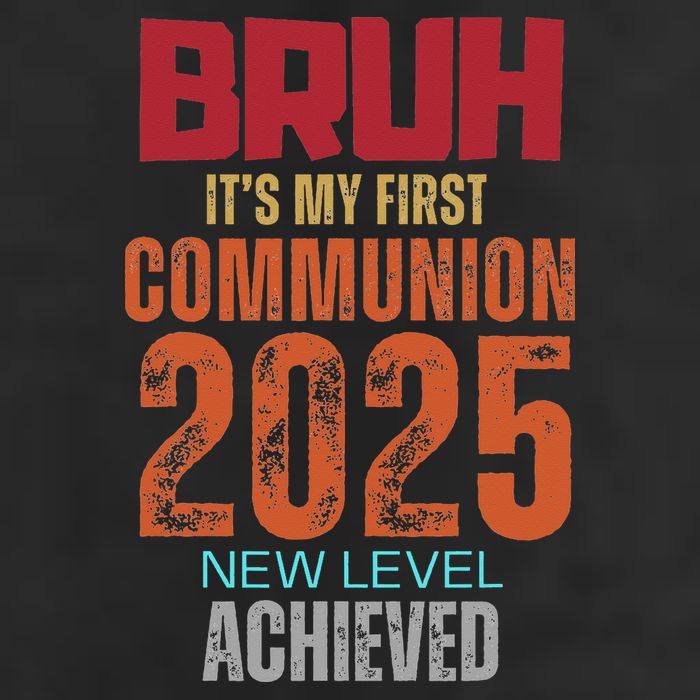 Bruh My 1st First Communion 2025 Video Game Large Microfiber Waffle Golf Towel