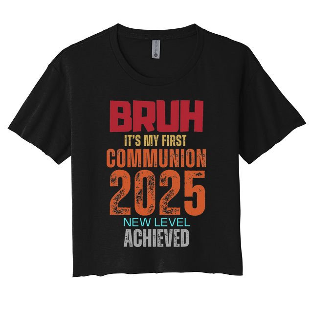 Bruh My 1st First Communion 2025 Video Game Crop Top