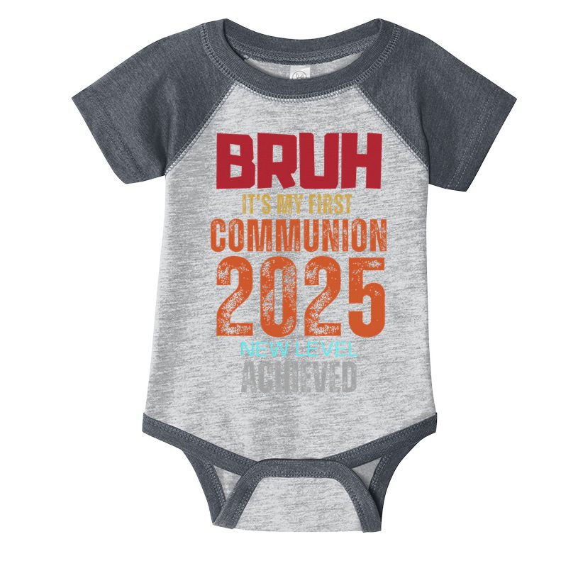 Bruh My 1st First Communion 2025 Video Game Infant Baby Jersey Bodysuit