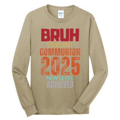 Bruh My 1st First Communion 2025 Video Game Tall Long Sleeve T-Shirt
