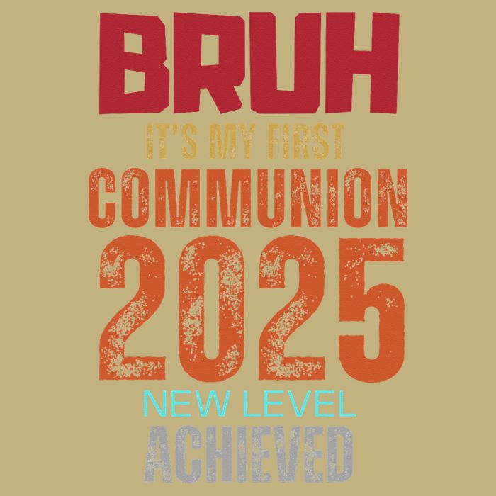 Bruh My 1st First Communion 2025 Video Game Tall Long Sleeve T-Shirt