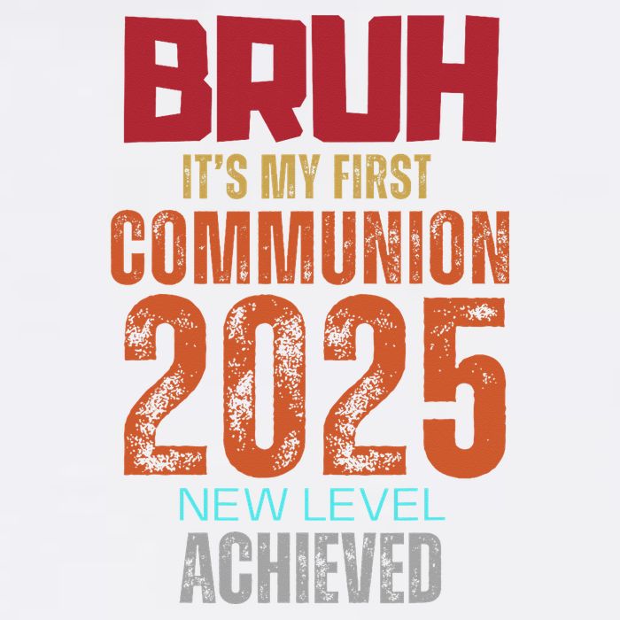 Bruh My 1st First Communion 2025 Video Game Garment-Dyed Sweatshirt