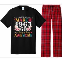 Born March 1963 Birthday Gift Made In 1963 60 Year Old Women Pajama Set